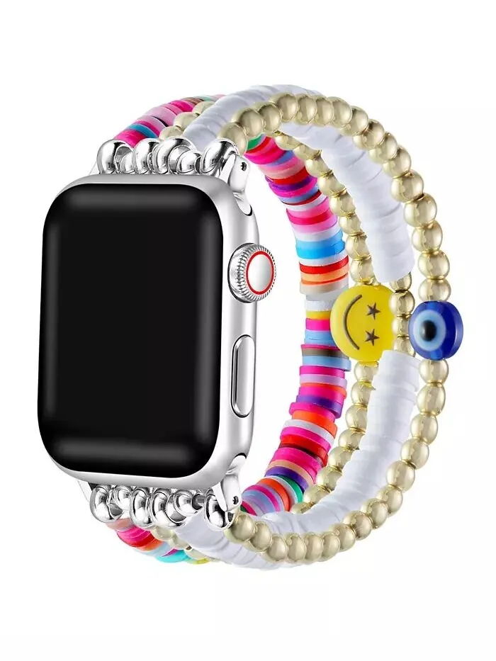 Унисекс ремешок Bestie из бисера для коллекции Apple Watch Posh Tech — изображение 1 из 3, оттенок розовый
