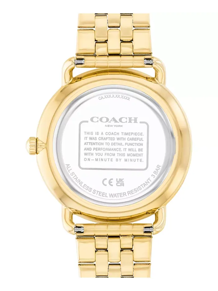 Мужские часы Elliot с золотистым браслетом из нержавеющей стали, 43 мм Coach — изображение 2 из 6