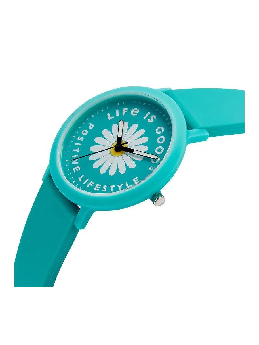 Кварцевые часы унисекс Life is Good с силиконовым ремешком Speidel — изображение 2 из 3, оттенок маргаритка