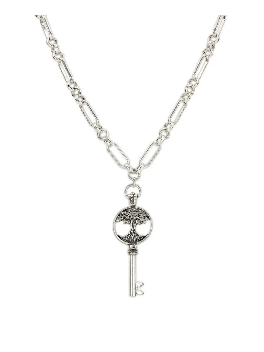 Кулон-ключ на длинной цепи с деревом, модель Key to My Heart Collection Patricia Nash