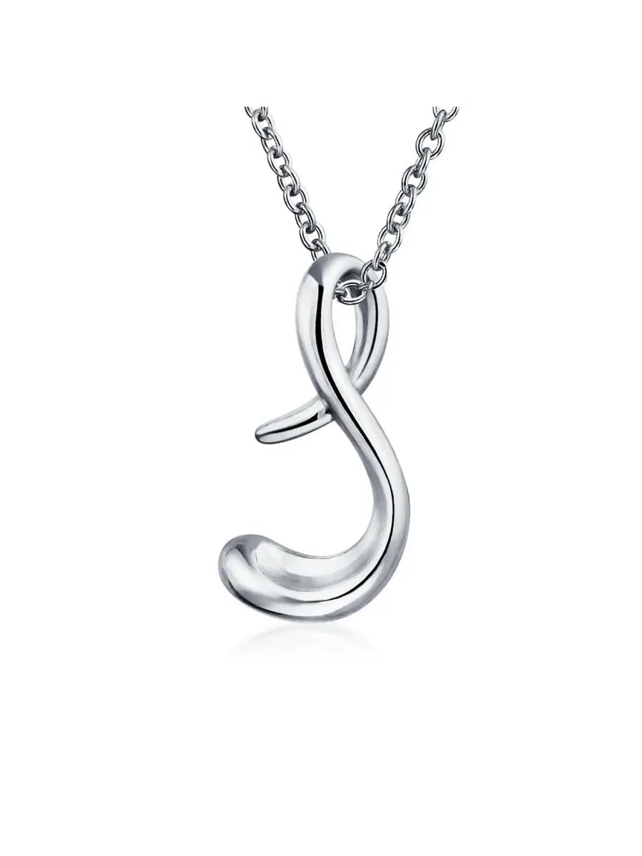 Подвеска-кулон с буквой из стерлингового серебра Bling Jewelry