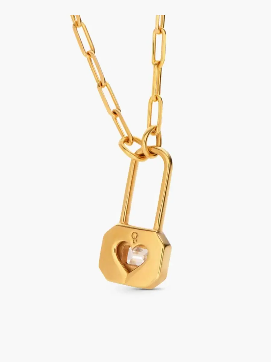 Подвеска с изумрудной огранкой Moissanite Oak & Luna — изображение 2 из 5, оттенок золотистый