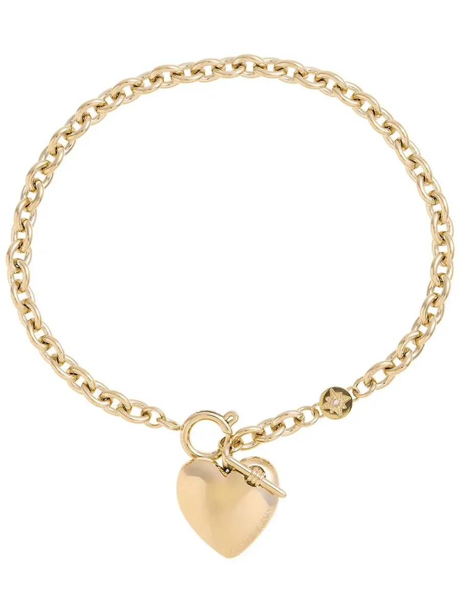 Браслет с подвеской-сердцем и узлом Knot Heart Olivia Burton — золотистый
