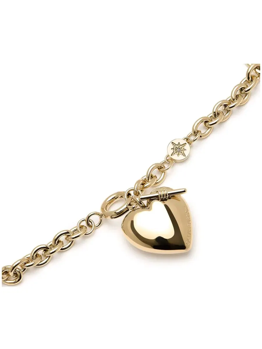 Браслет с подвеской-сердцем и узлом Knot Heart Olivia Burton — изображение 3 из 4, оттенок золотистый