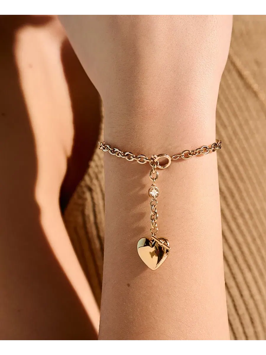 Браслет с подвеской-сердцем и узлом Knot Heart Olivia Burton — изображение 4 из 4, оттенок золотистый