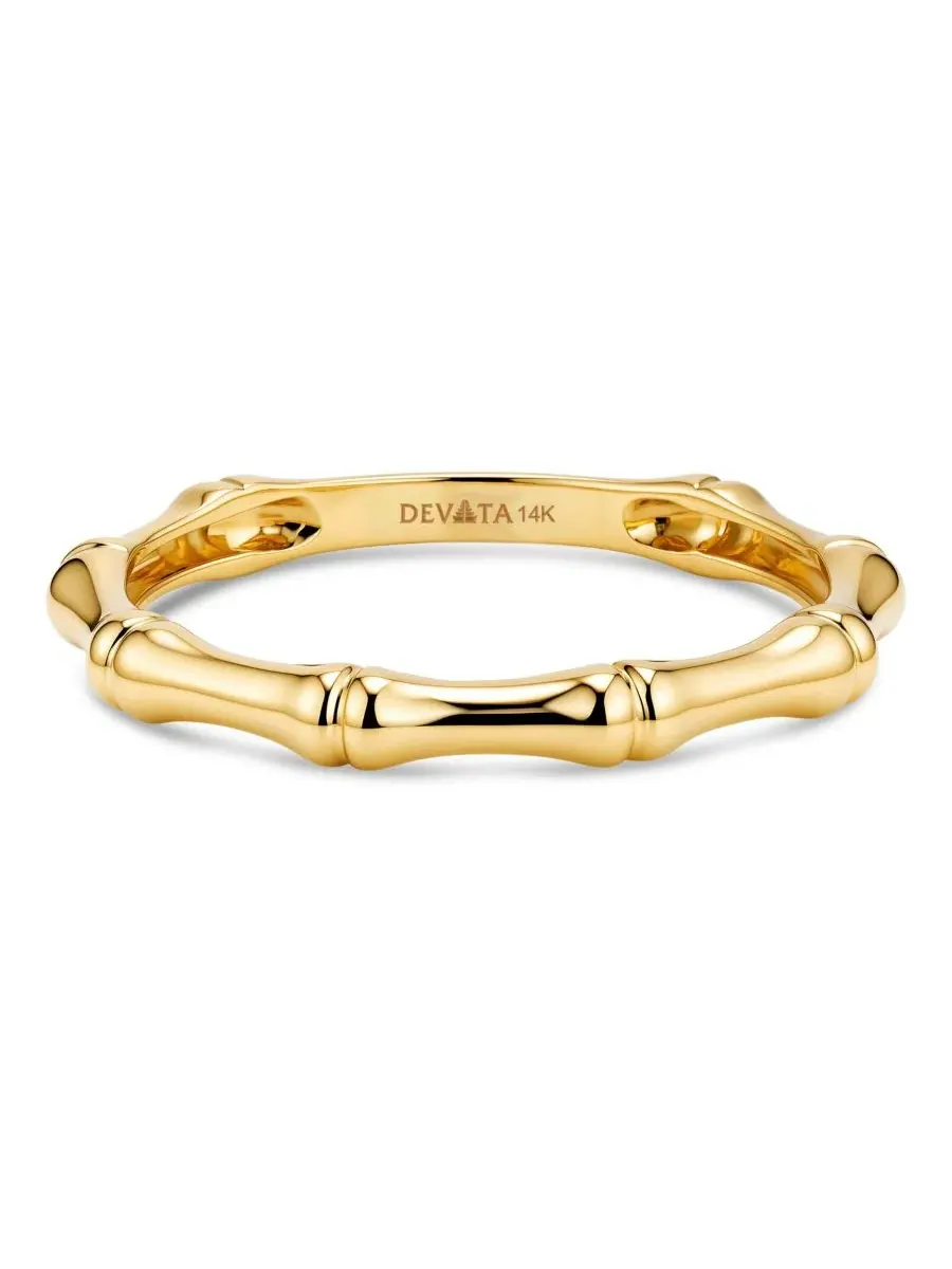 Кольцо из золота 14K, ширина 3 мм, Band Ring DEVATA — золотистый