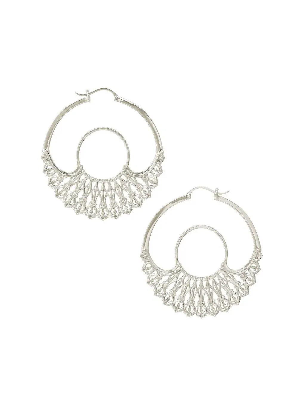 Серьги-кольца Iris Hoops Silver Large Astor & Orion — серебристый