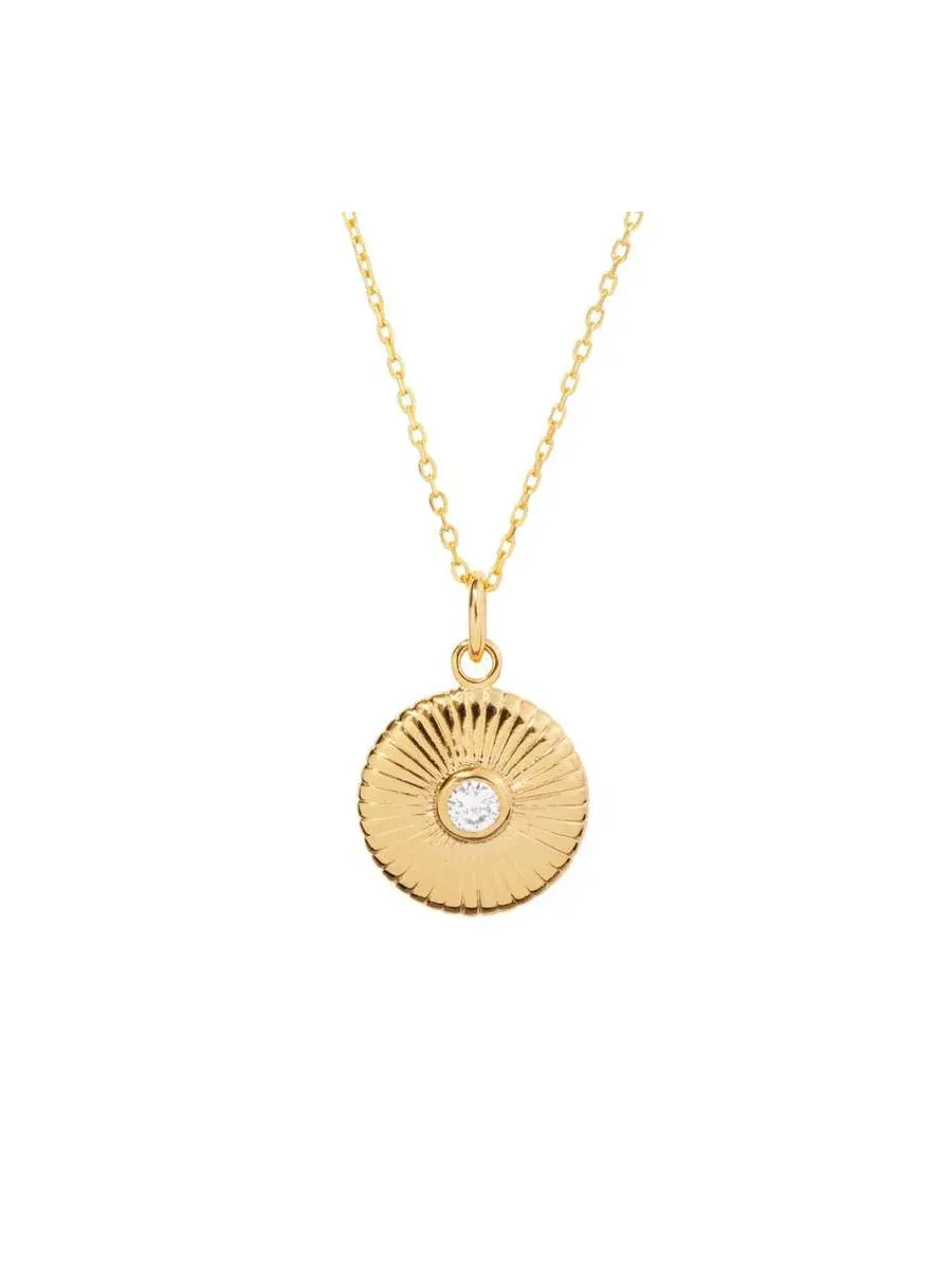 Подвеска Palmer Sunburst на колье с покрытием из 14-каратного золота Little Sky Stone — золотистый