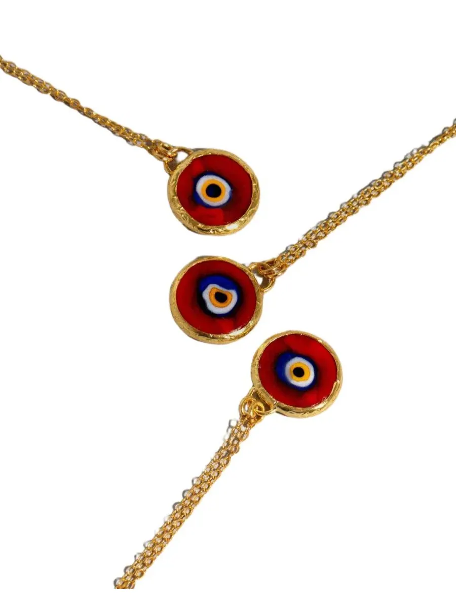 Кулон с глазом Фатимы Azra Evil Eye Pendant Ottoman Hands — изображение 5 из 5, оттенок золото