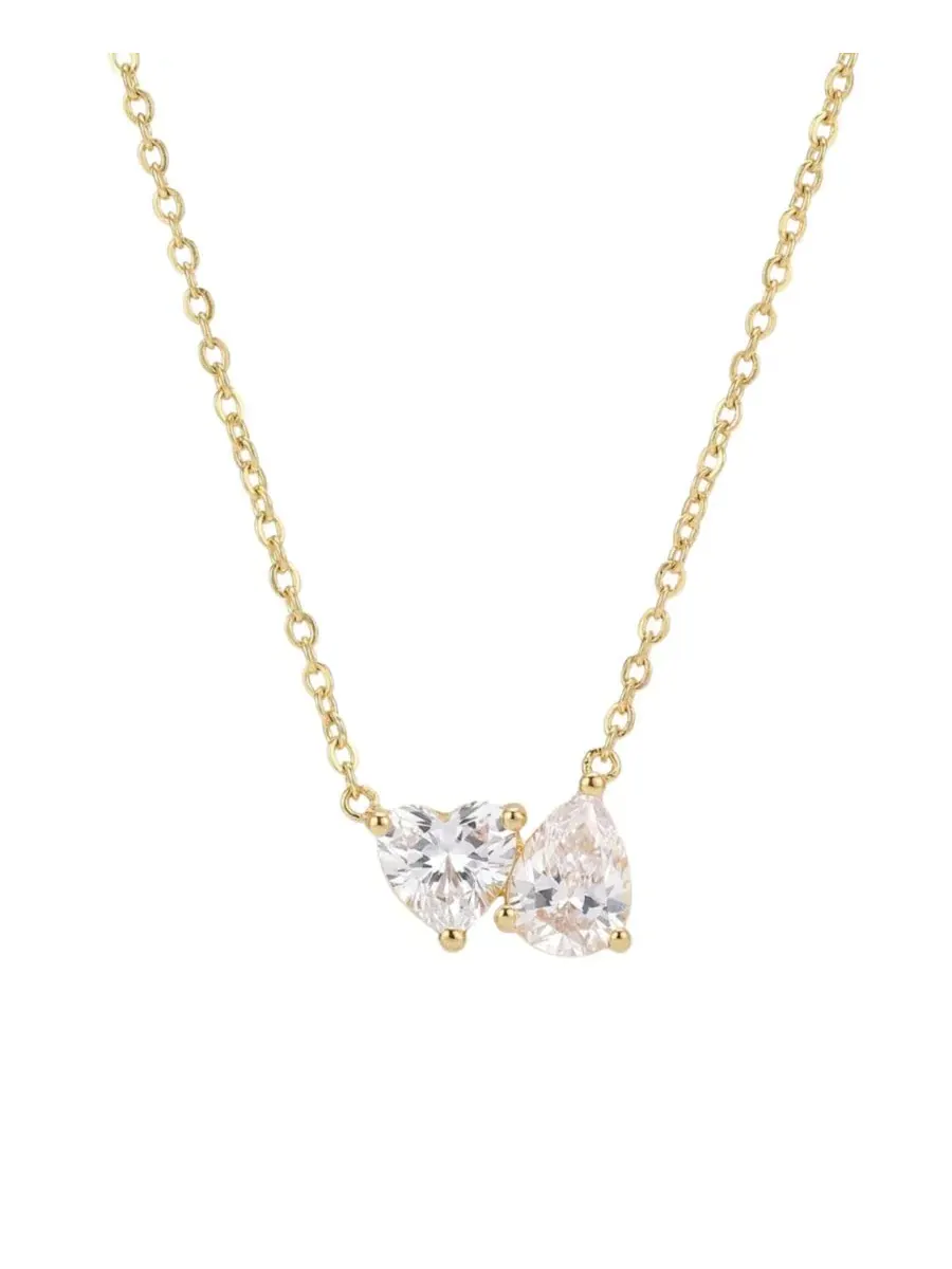 Ожерелье с подвеской в виде сердца и груши 40 см The M Jewelers — золотистый
