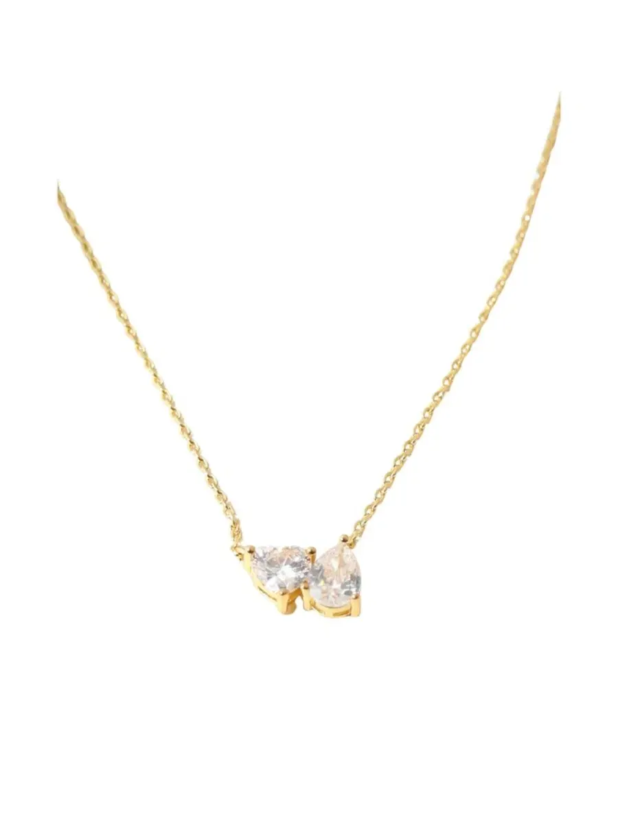 Ожерелье с подвеской в виде сердца и груши 40 см The M Jewelers — изображение 2 из 4, оттенок золото