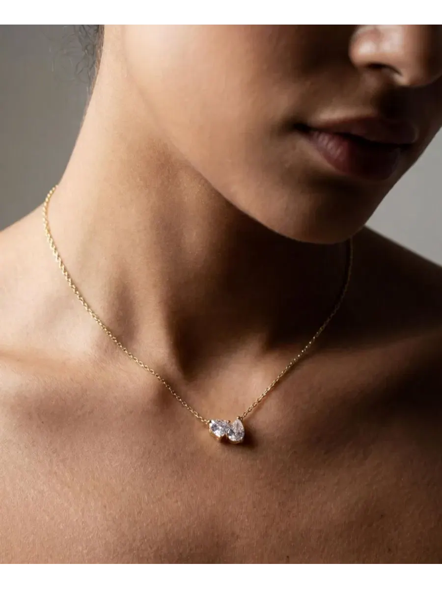Ожерелье с подвеской в виде сердца и груши 40 см The M Jewelers — изображение 3 из 4, оттенок золото