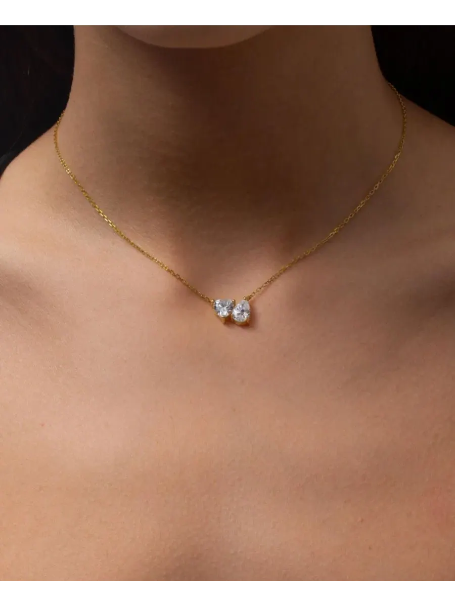 Ожерелье с подвеской в виде сердца и груши 40 см The M Jewelers — изображение 4 из 4, оттенок золото