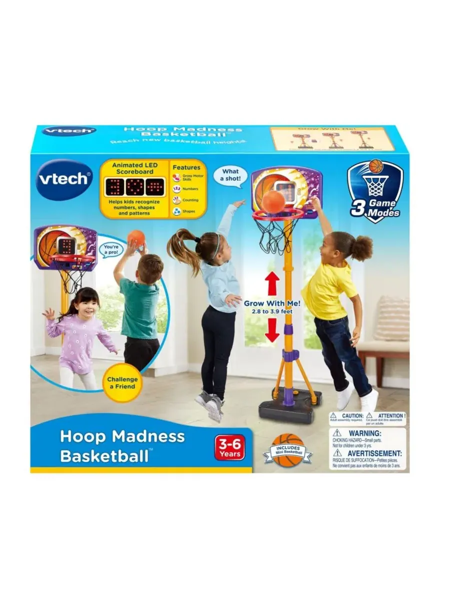 Баскетбольное кольцо Hoop Madness Basketball VTech — изображение 4 из 5, оттенок мульти