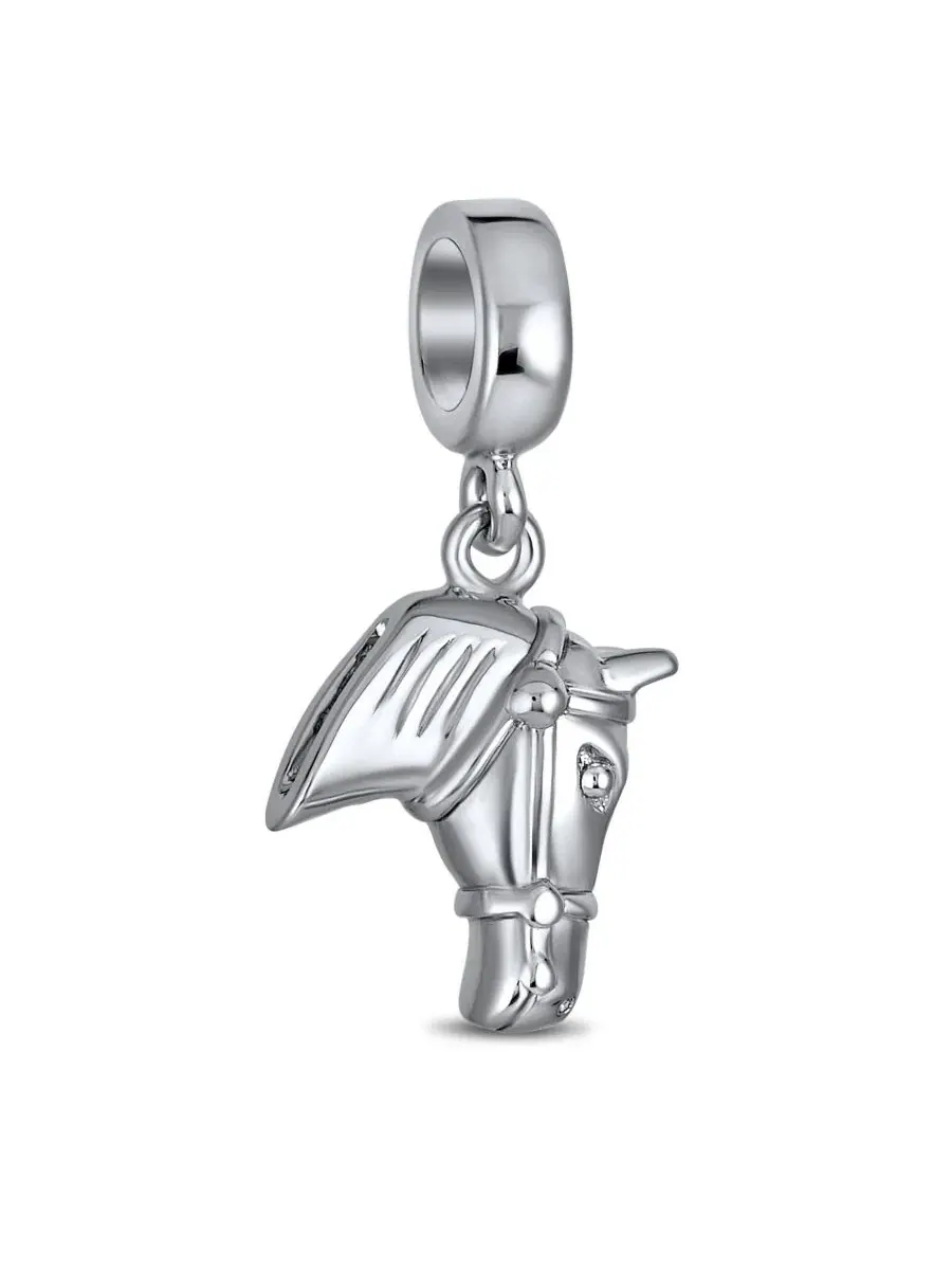 Подвеска-шарм с лошадью Western Equestrian Horse, серебро 925 пробы Bling Jewelry
