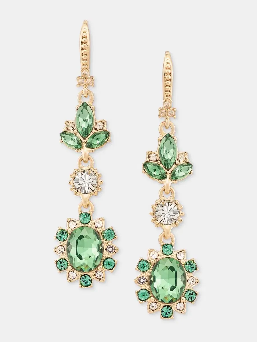 Серьги-подвески Stone Double Drop Marchesa