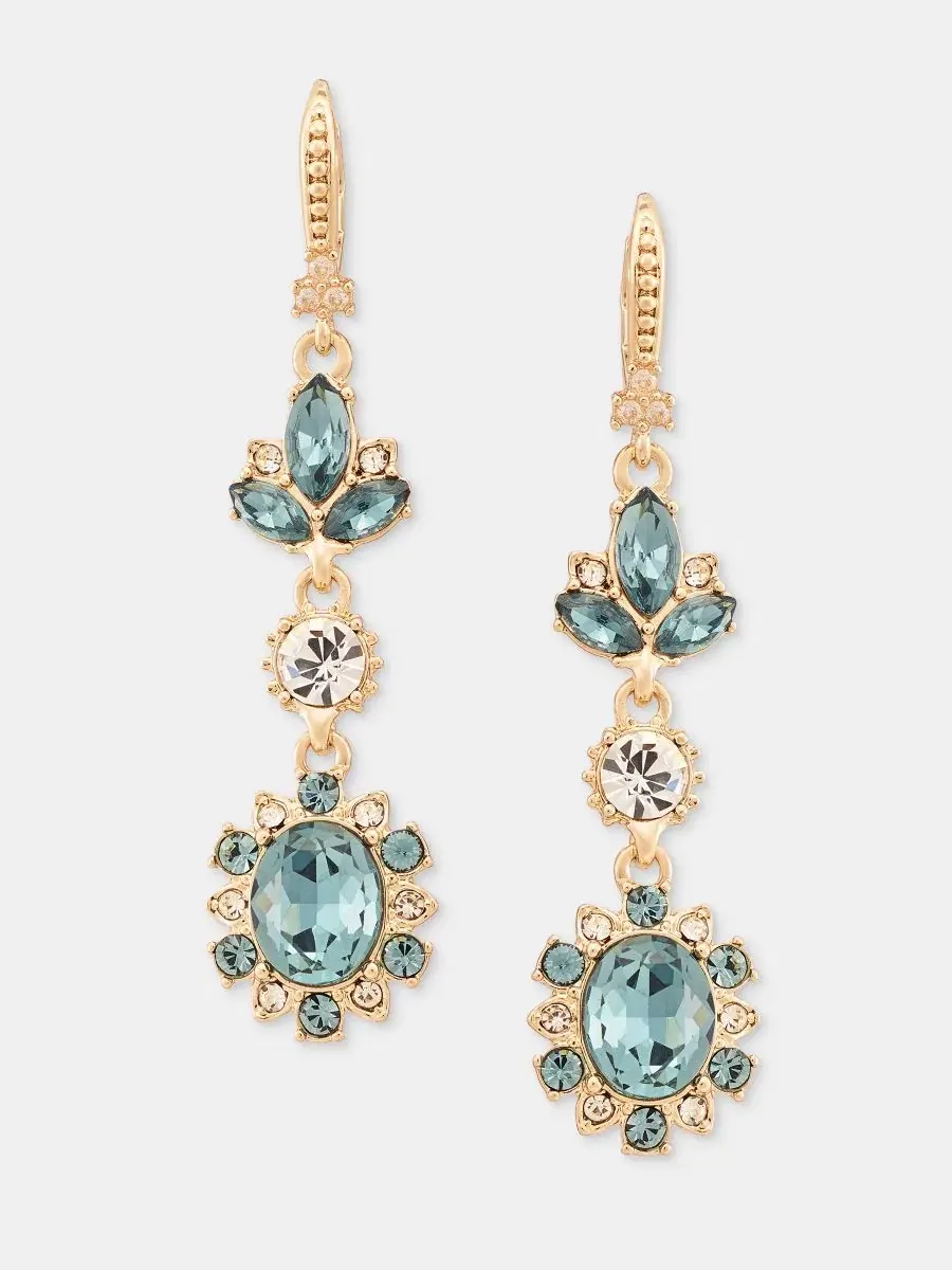 Серьги-подвески Stone Double Drop Marchesa