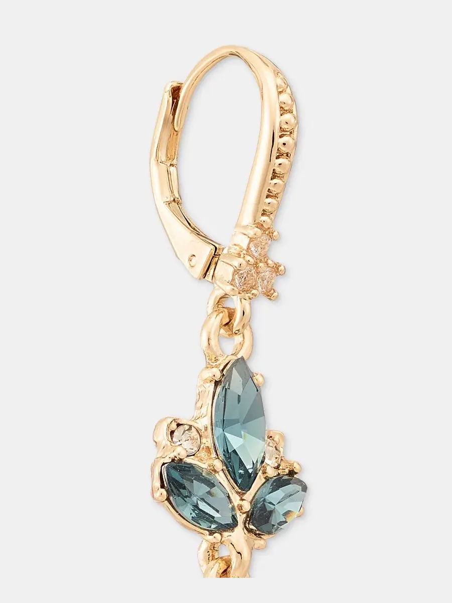 Серьги-подвески Stone Double Drop Marchesa — изображение 4 из 4, оттенок темно-синий
