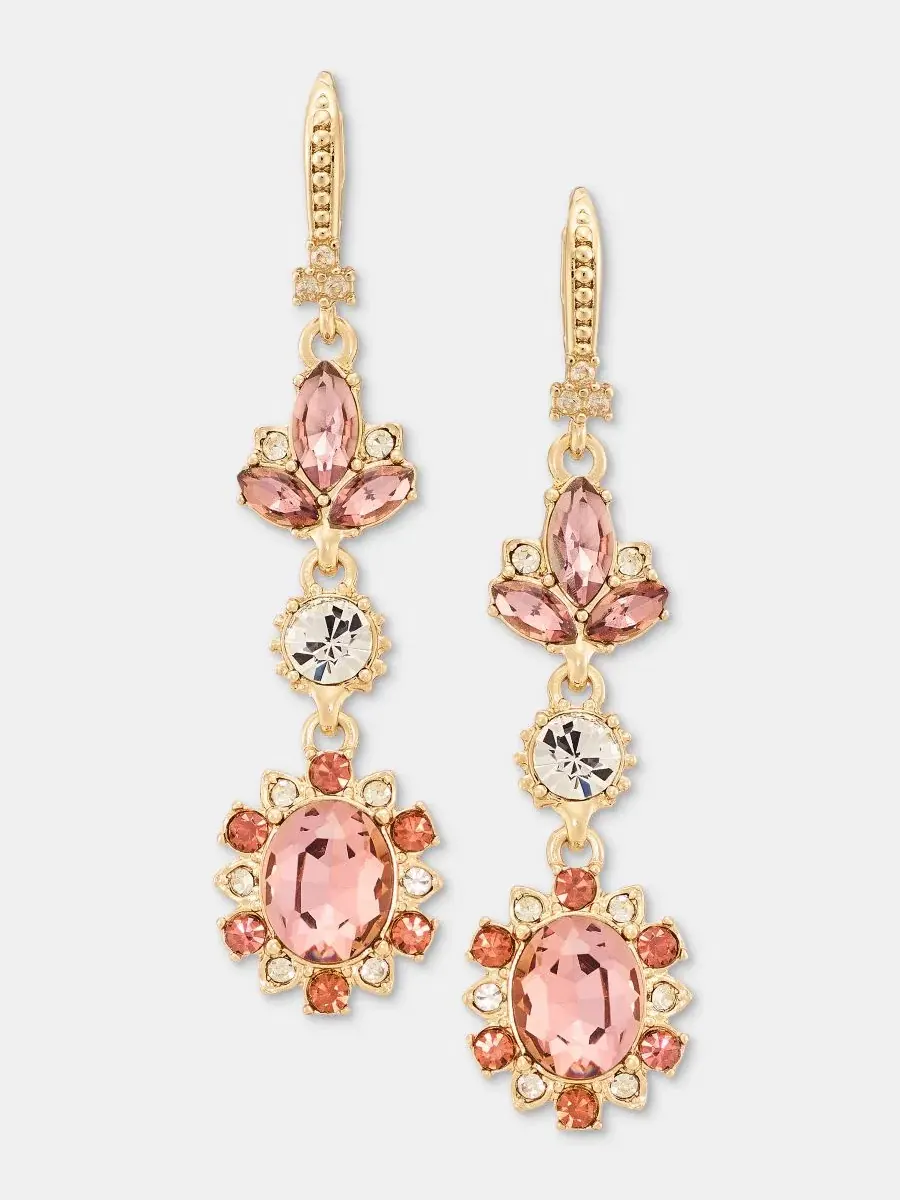 Серьги-подвески с камнями Stone Double Drop Marchesa