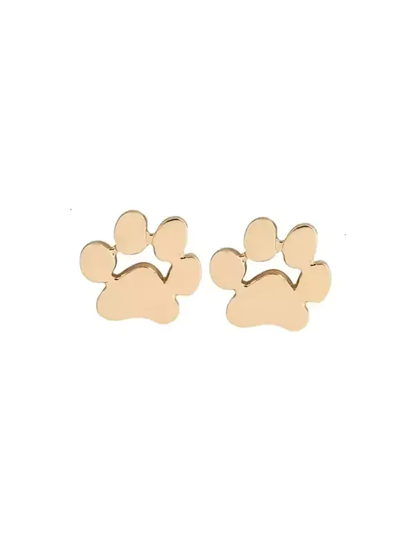 Серьги-Гвоздики с отпечатками лапок Goldenpaw для любителей домашних животных Hollywood Sensation — изображение 2 из 4