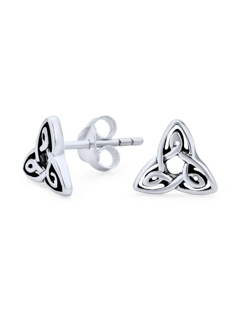 Серьги-гвоздики с кельтским узлом, 8 мм, из стерлингового серебра Bling Jewelry