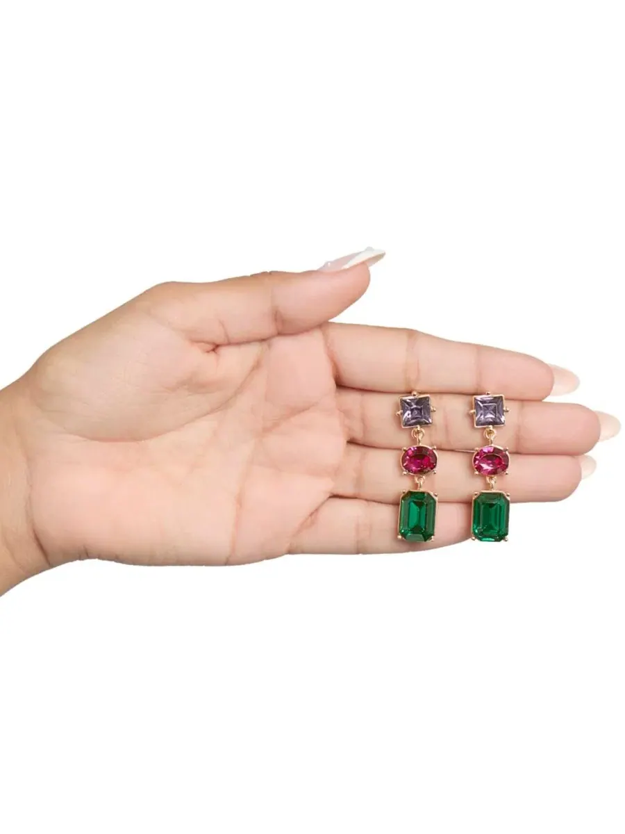 Серьги-подвески BCBG Generation с несколькими драгоценными камнями Bcbgeneration — изображение 4 из 7, оттенок золото