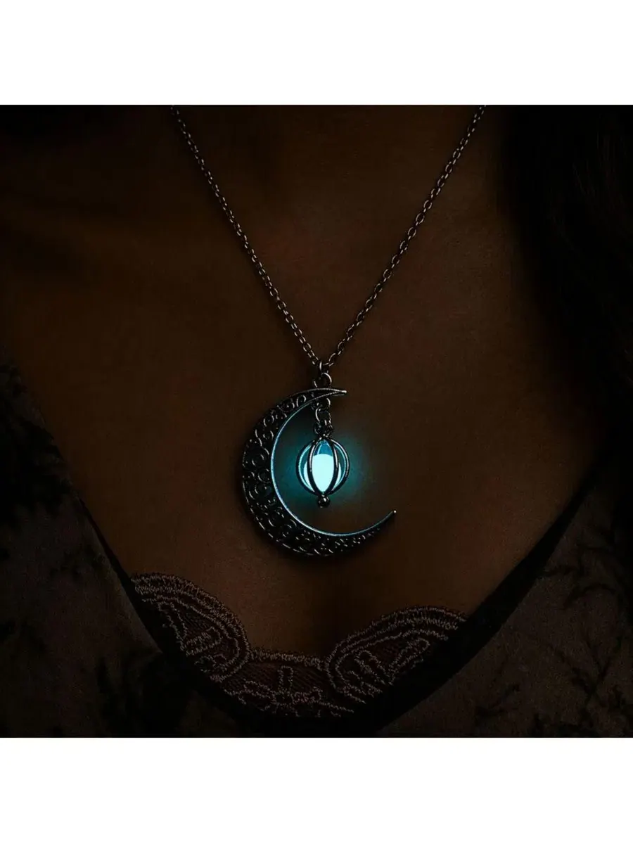 Подвеска-кулон Moon Glow Pendant Necklace Rebl Jewelry — изображение 1 из 3, оттенок зеленый