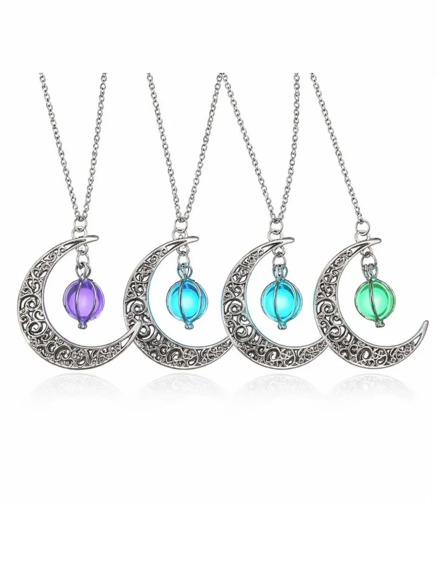 Подвеска-кулон Moon Glow Pendant Necklace Rebl Jewelry — изображение 2 из 3, оттенок зеленый