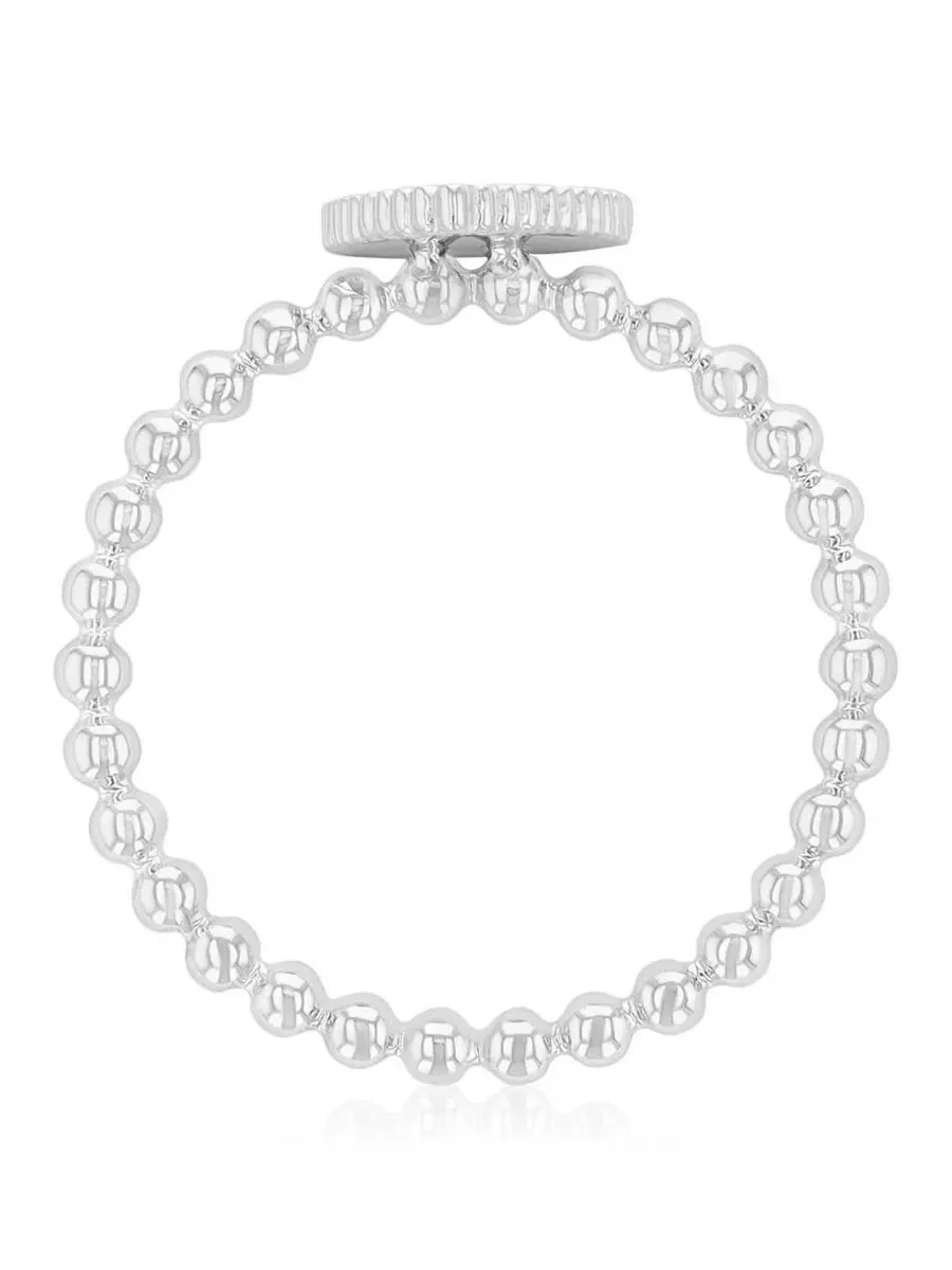 Кольцо с подвеской-пальмой Roxy — изображение 2 из 5, оттенок серебристый