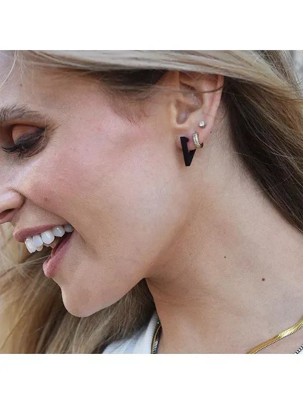 Серьги-Треугольники Beau Rebl Jewelry — изображение 2 из 2, оттенок серый