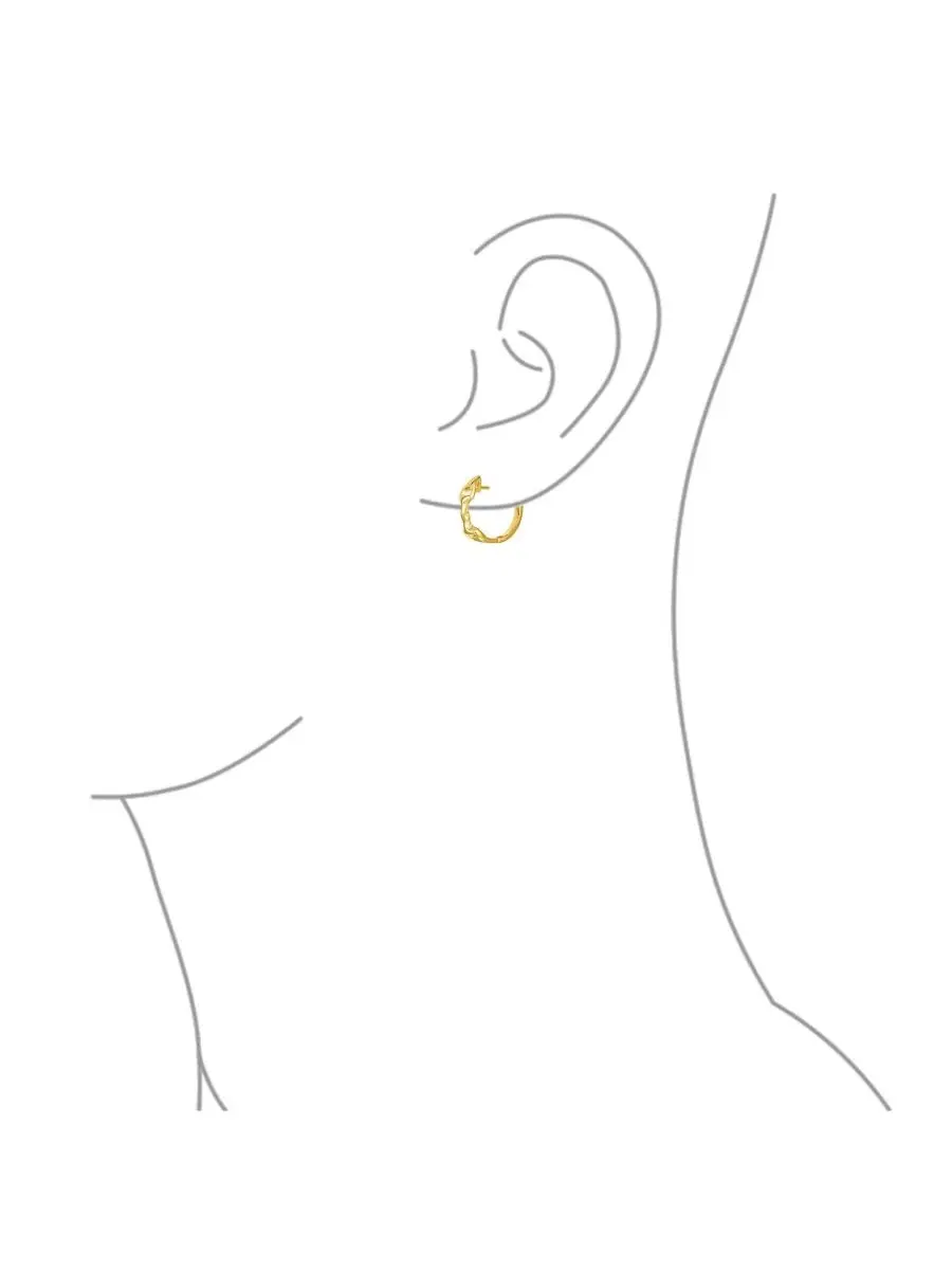 Серьги-кольца с мотивом удила, позолоченные Bling Jewelry — изображение 4 из 4, оттенок золотистый