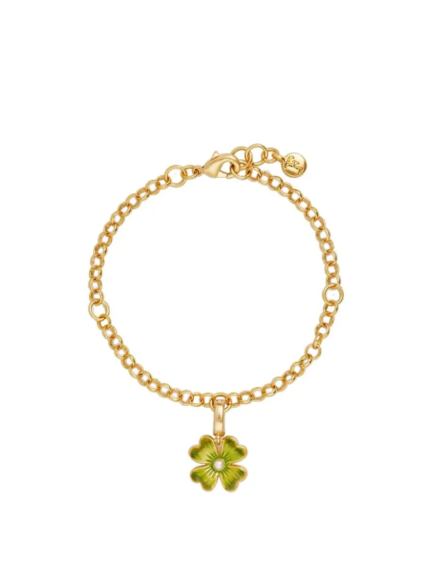 Браслет-шарм с клевером и жемчугом Lucky Clover and Pearl Fable England