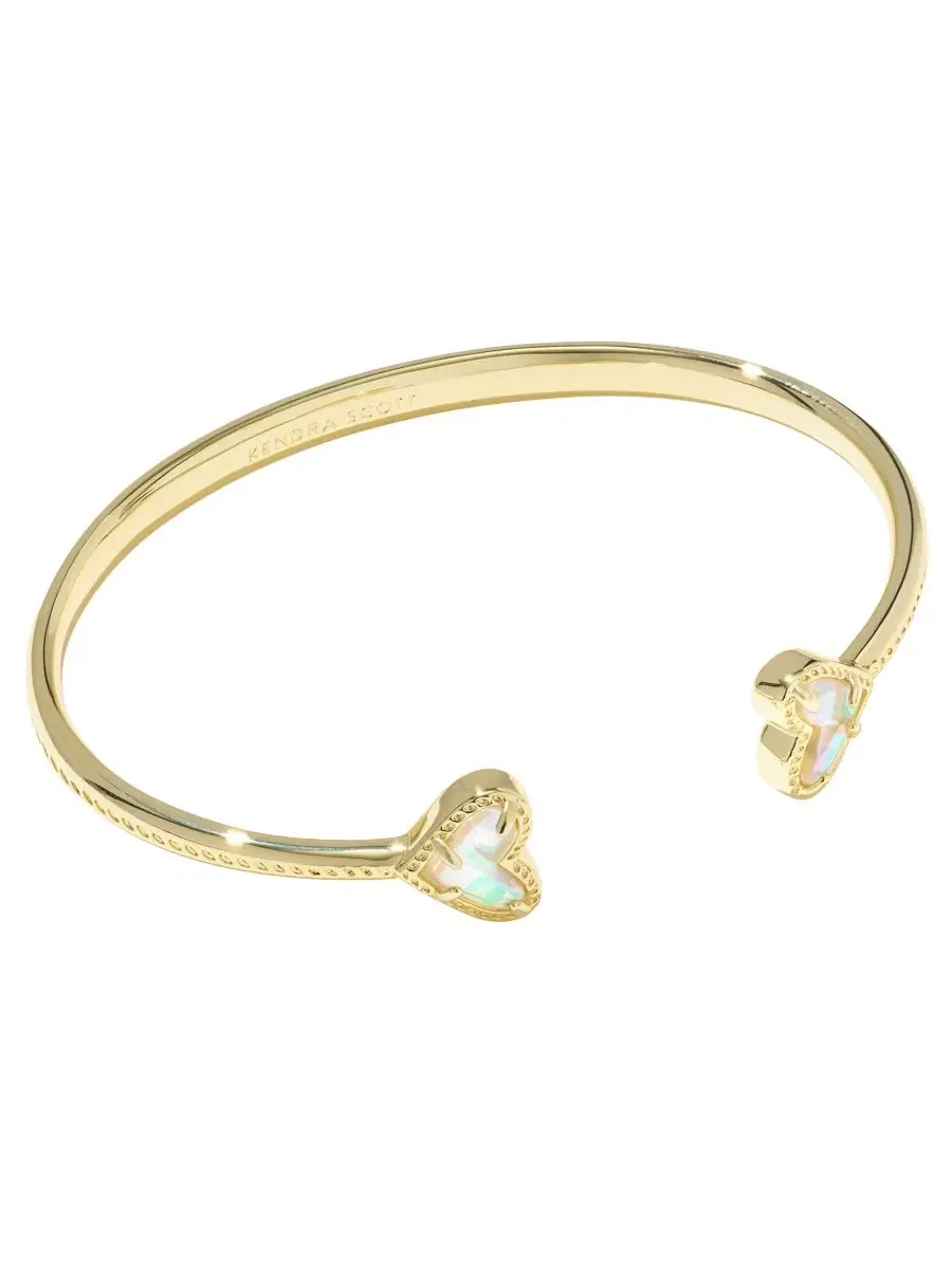 Браслет-манжета Kendra Scott Framed Ari Dichroic Glass Heart Cuff — изображение 1 из 3, оттенок фиолетовый