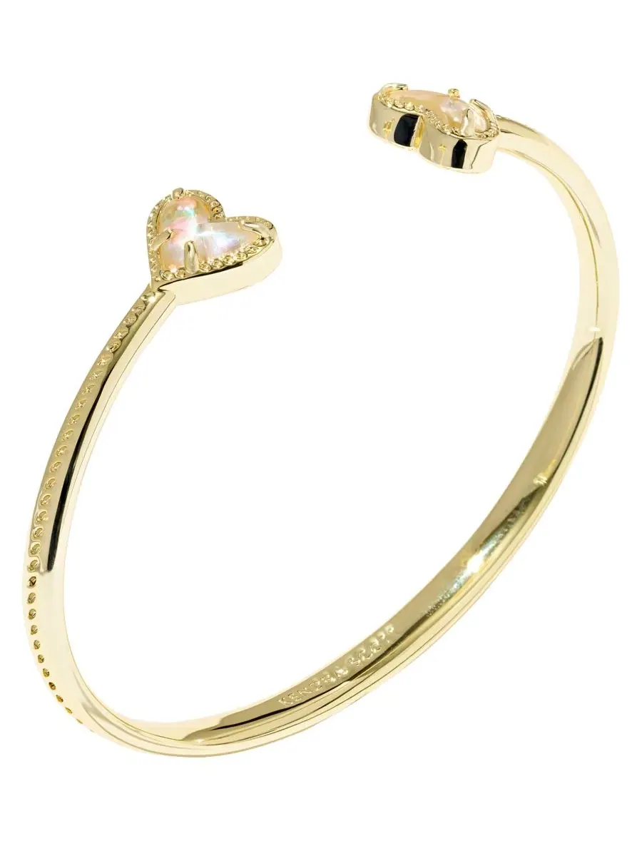Браслет-манжета Kendra Scott Framed Ari Dichroic Glass Heart Cuff — изображение 3 из 3, оттенок фиолетовый