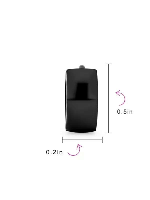 Простые базовые полированные круглые серьги-кольца Huggie Hoop из нержавеющей стали Bling Jewelry — изображение 4 из 4
