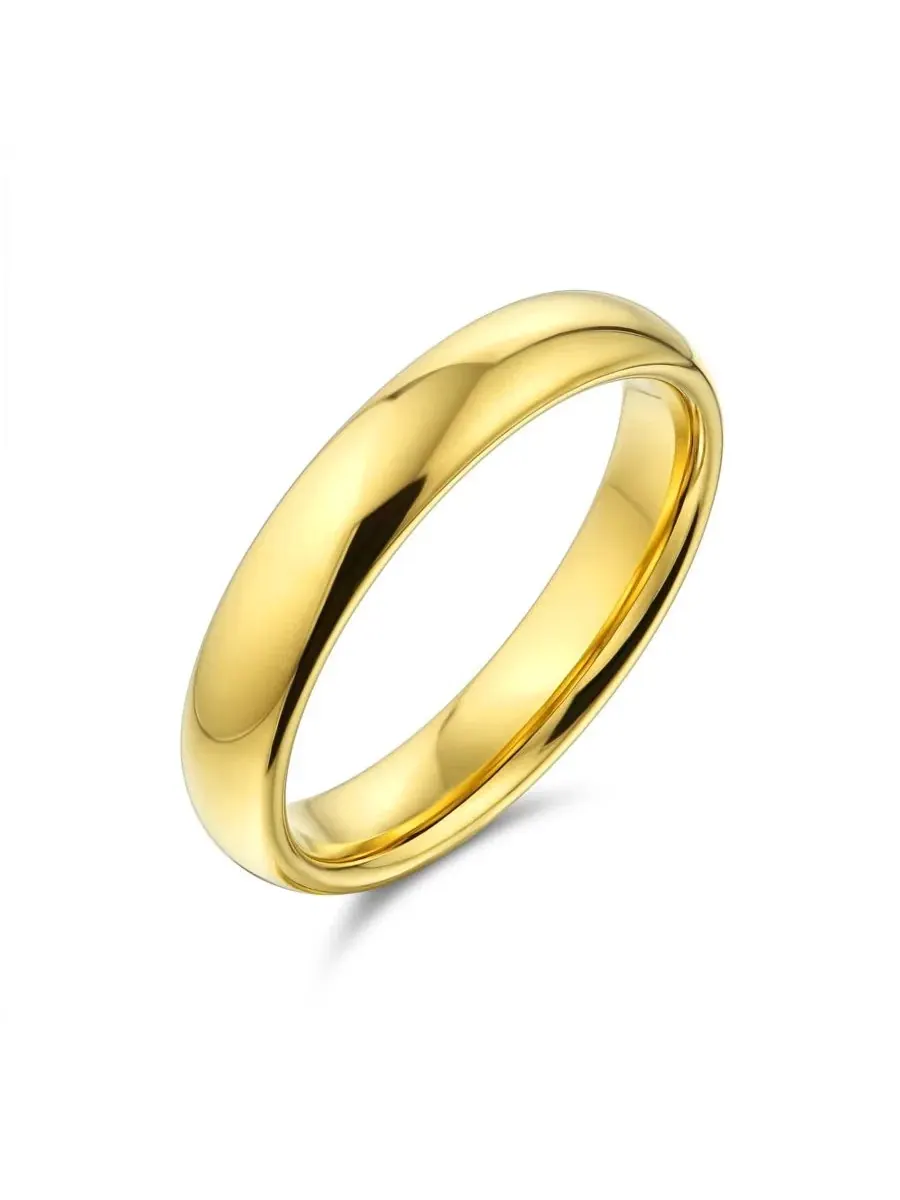 Обручальное кольцо с куполом из карбида титана, 4 мм Bling Jewelry