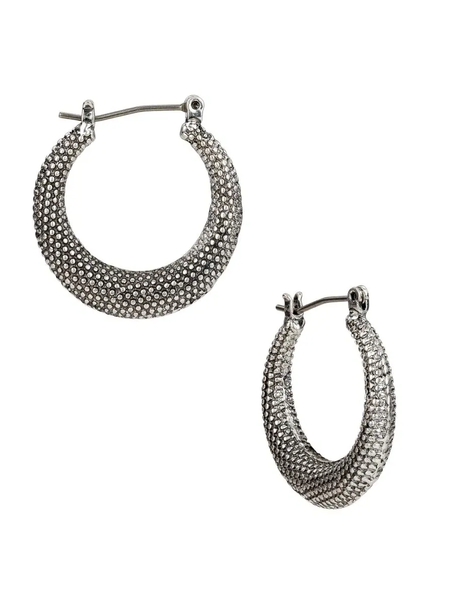 Серьги-пусеты с подвеской-кисточкой Caviar Collection Gypsy Hoop Patricia Nash — изображение 1 из 3, оттенок серебряный