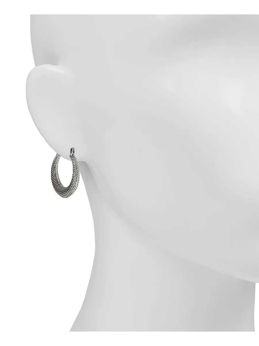 Серьги-пусеты с подвеской-кисточкой Caviar Collection Gypsy Hoop Patricia Nash — изображение 3 из 3, оттенок серебряный