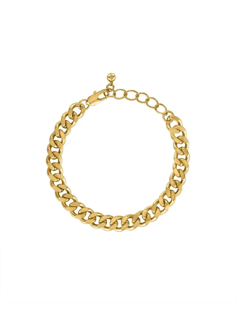 Браслет на лодыжку из коллекции Cuban Link Oma The Label — изображение 2 из 3, оттенок золотистый
