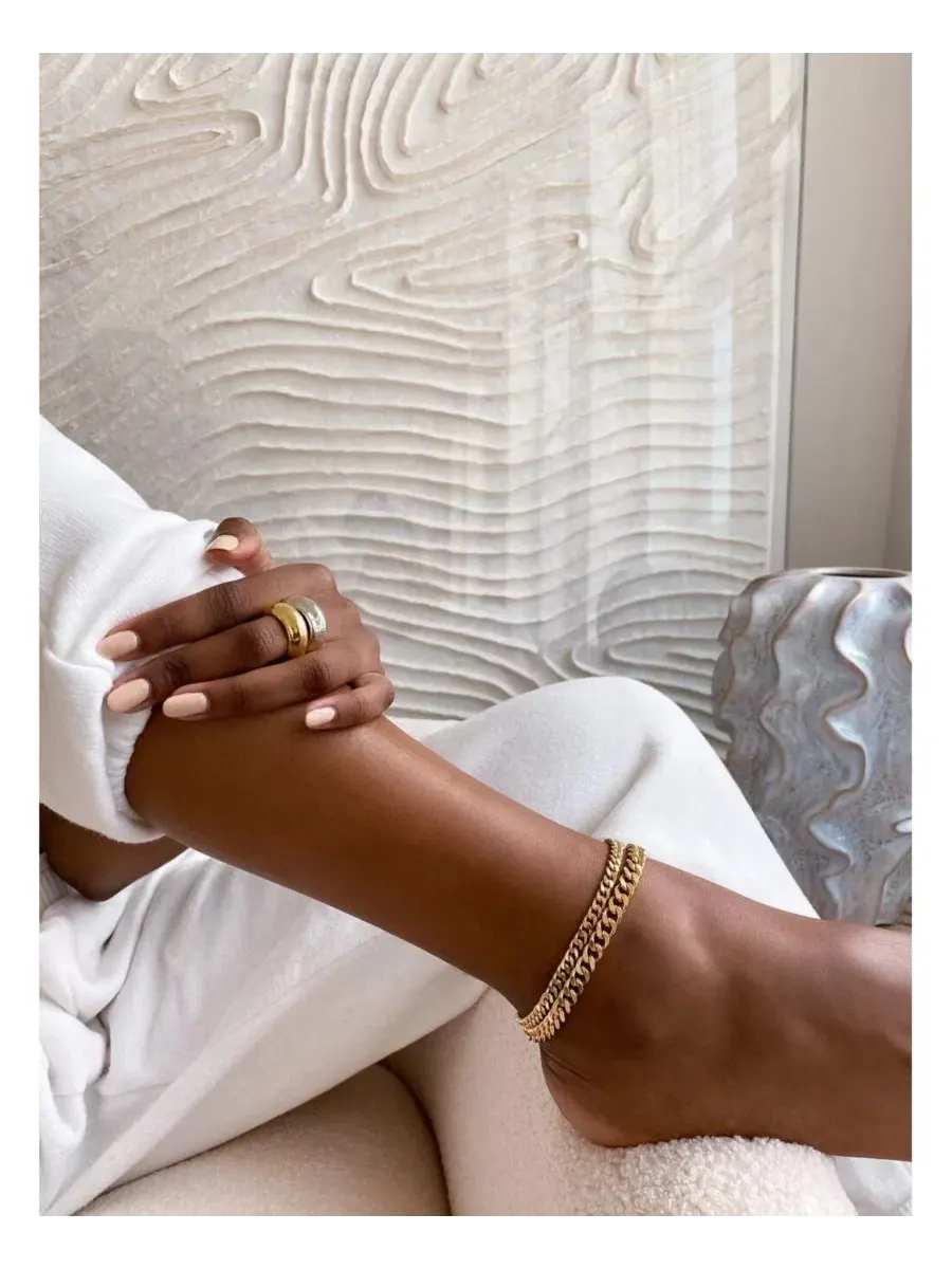 Браслет на лодыжку из коллекции Cuban Link Oma The Label — изображение 3 из 3, оттенок золотистый