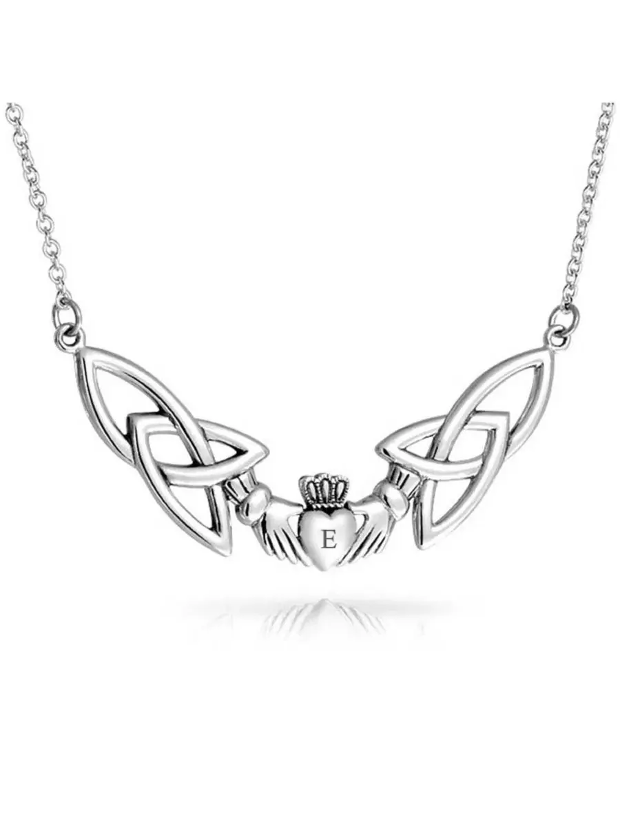 Колье-подвеска Celtic Claddagh Trinity Love Knot Friendship Bling Jewelry — изображение 4 из 4, оттенок серебряный