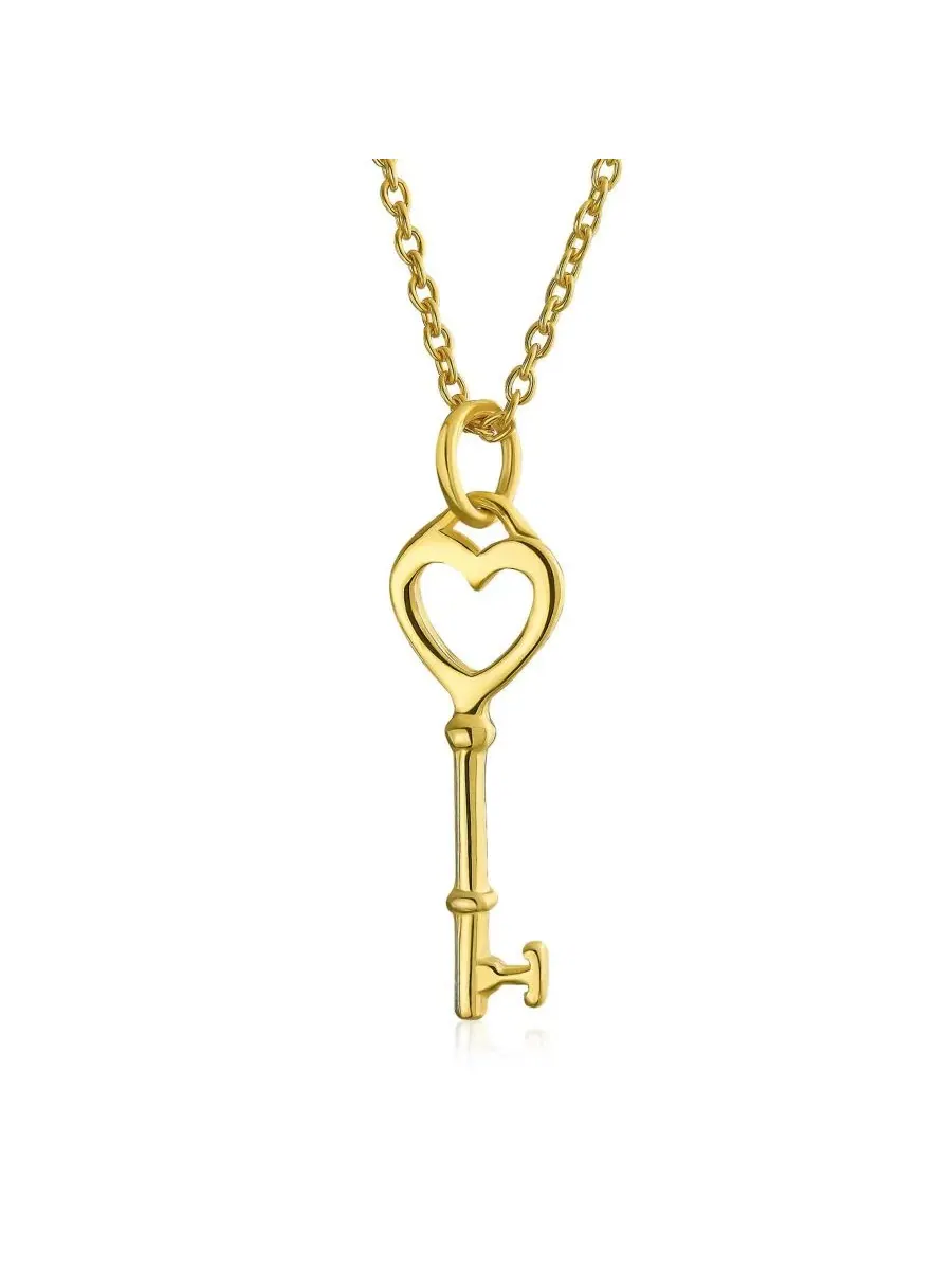 Подвеска-ключ в форме сердца из стерлингового серебра, модель Romantic Key to Her Heart Bling — изображение 1 из 3