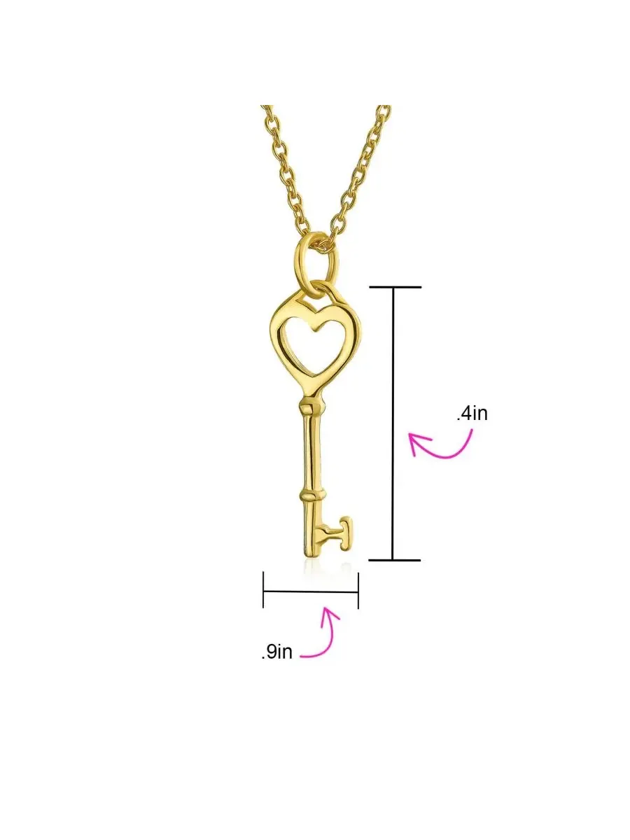 Подвеска-ключ в форме сердца из стерлингового серебра, модель Romantic Key to Her Heart Bling — изображение 2 из 3