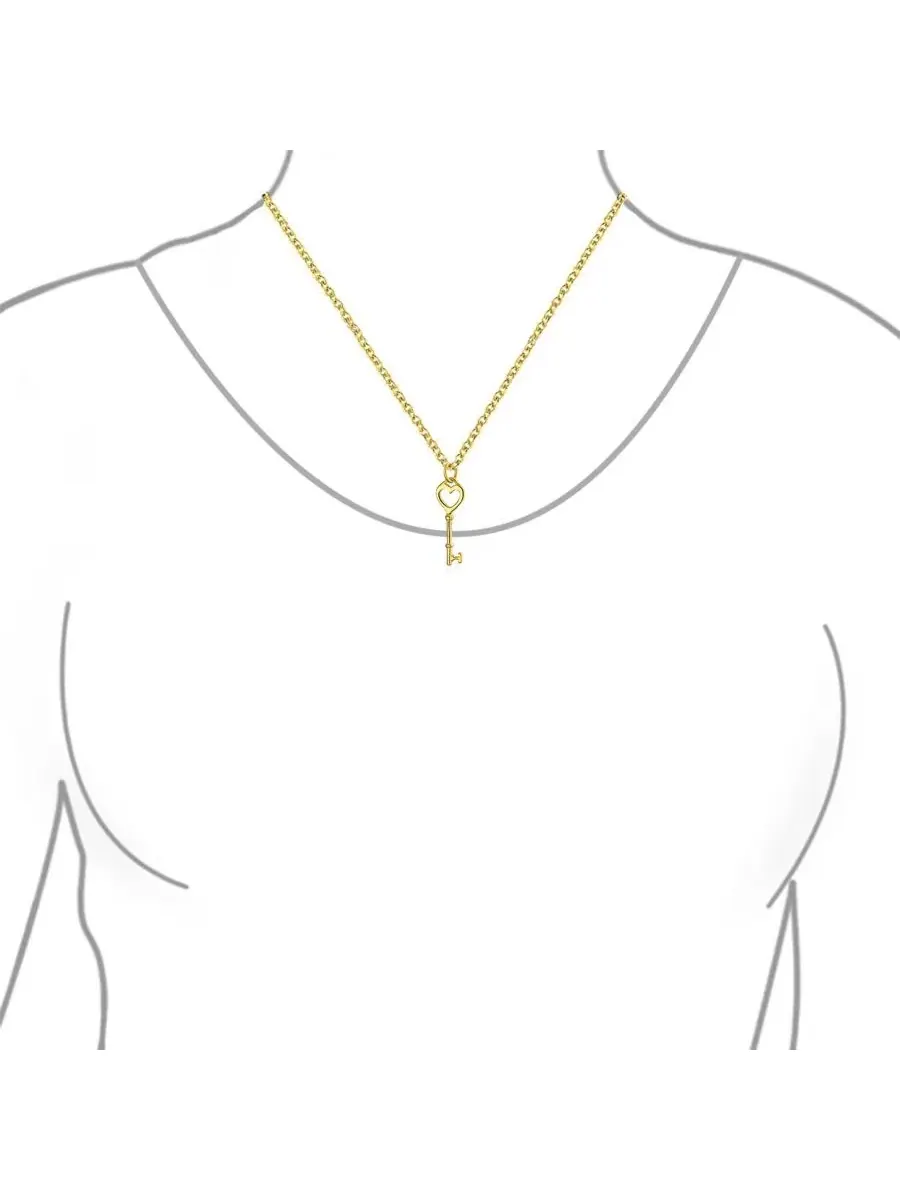 Подвеска-ключ в форме сердца из стерлингового серебра, модель Romantic Key to Her Heart Bling — изображение 3 из 3
