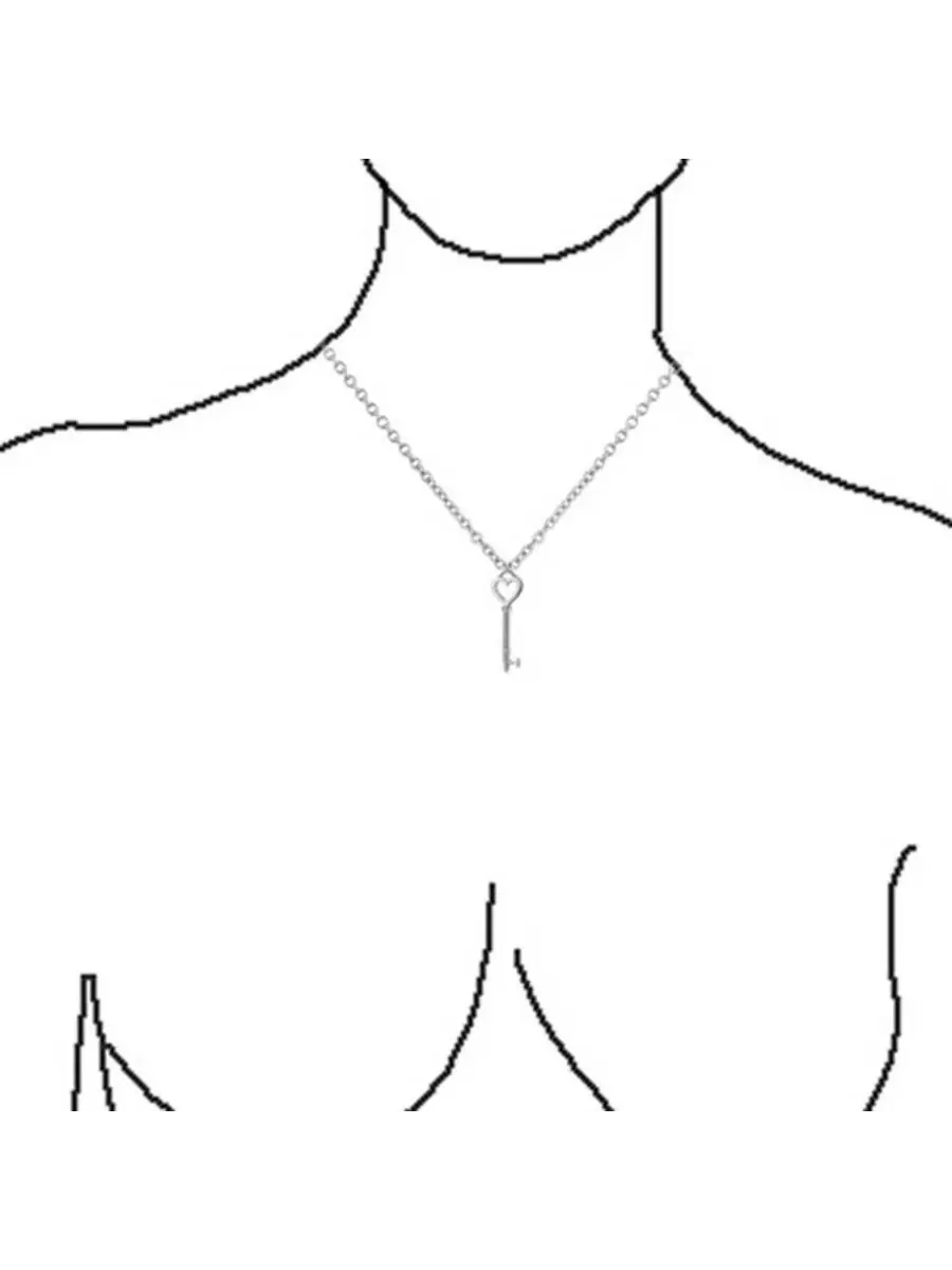 Подвеска-ключ с сердечком из стерлингового серебра Bling Jewelry — изображение 2 из 3, оттенок серый