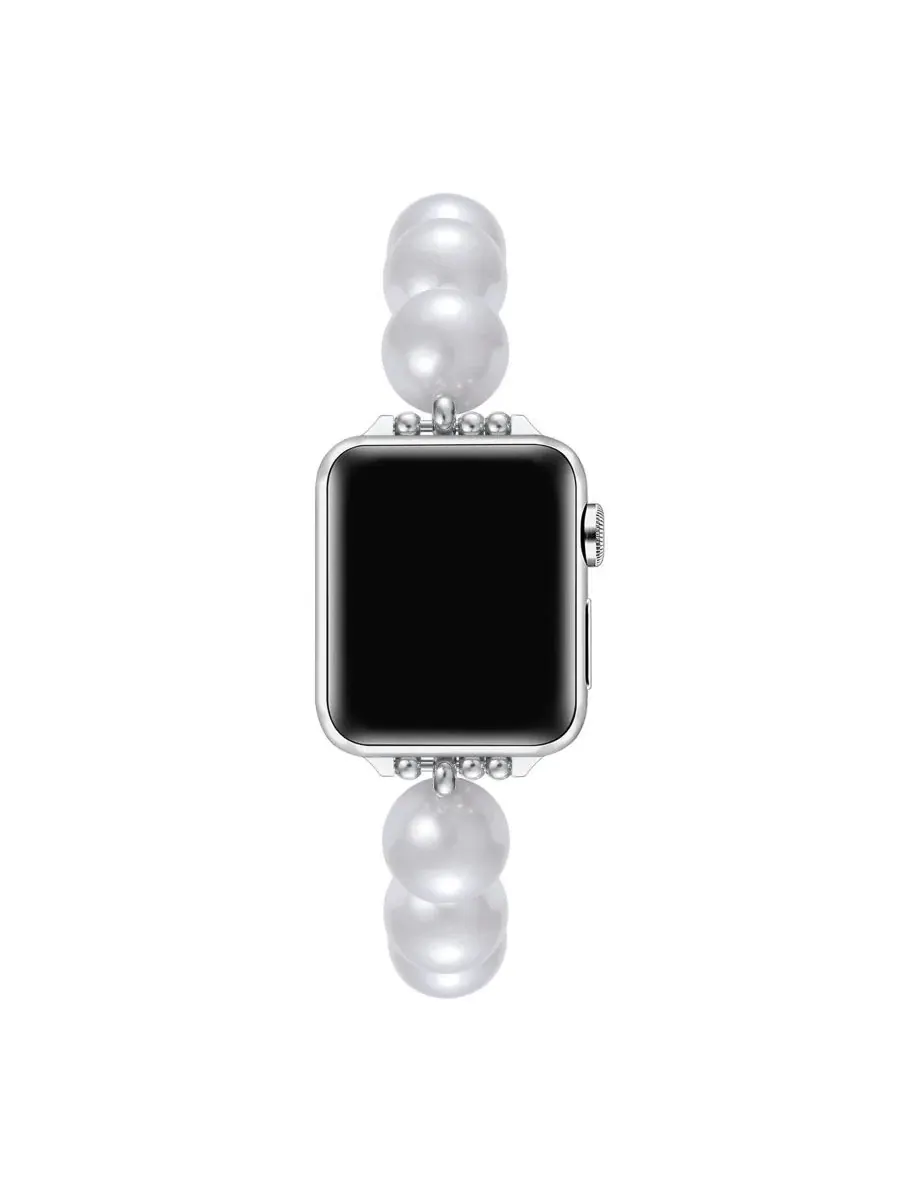Браслет с жемчугом Violet Cultivated Pearl Band Posh Tech — изображение 3 из 7, оттенок белый