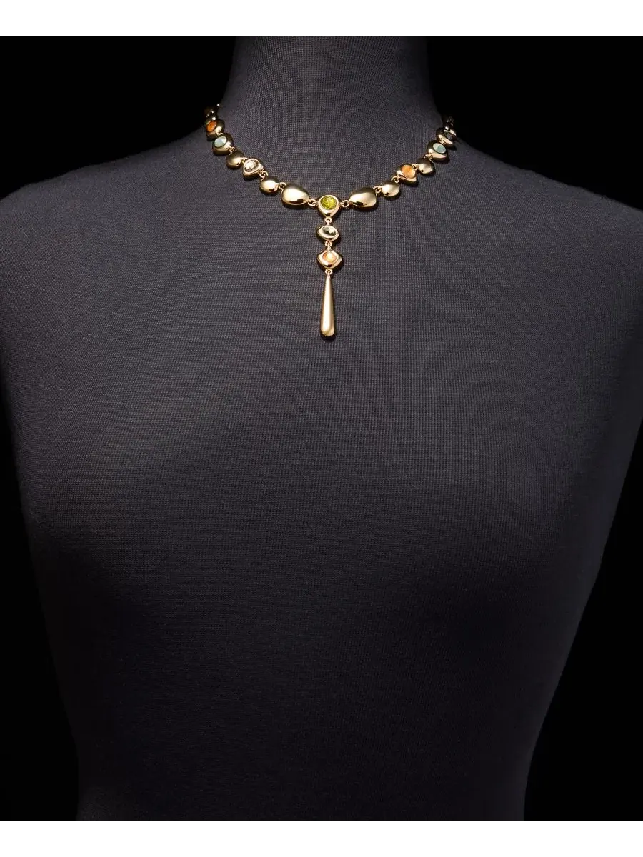 Колье-лариат с подвеской в виде камня, модель Stone Pebble Lariat Anne Klein — изображение 3 из 5, оттенок мульти