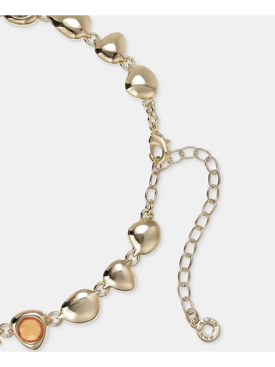 Колье-лариат с подвеской в виде камня, модель Stone Pebble Lariat Anne Klein — изображение 4 из 5, оттенок мульти