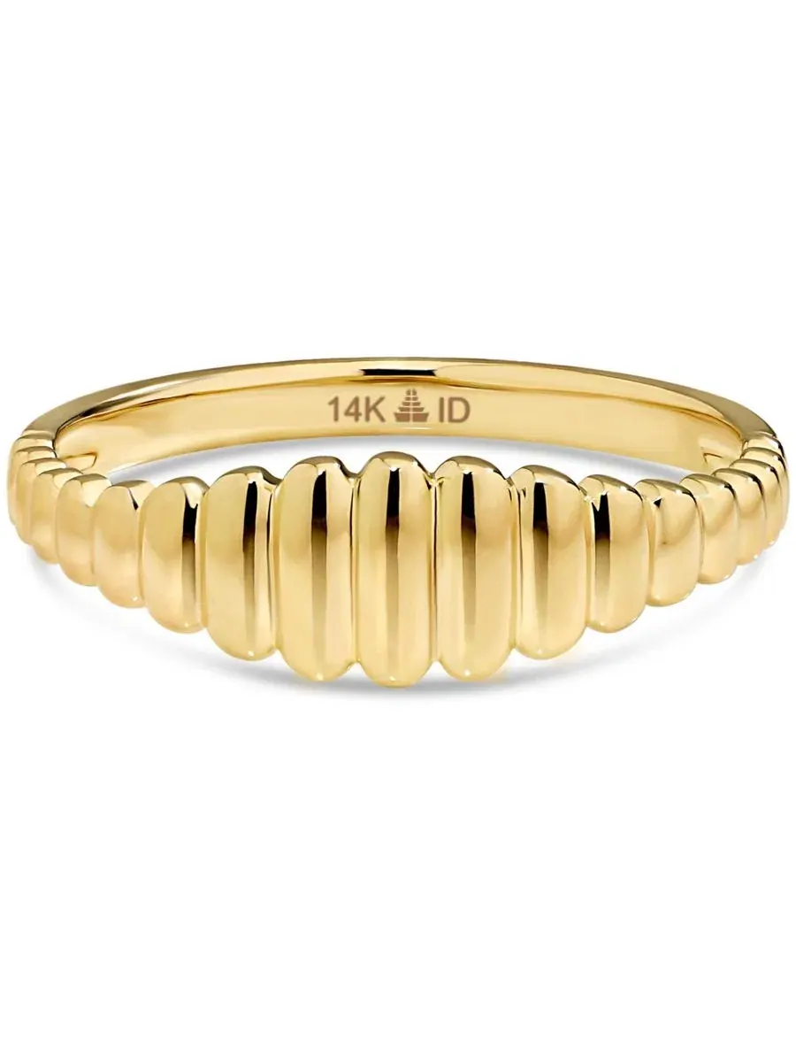 Кольцо с рифлением 14K Gold DEVATA
