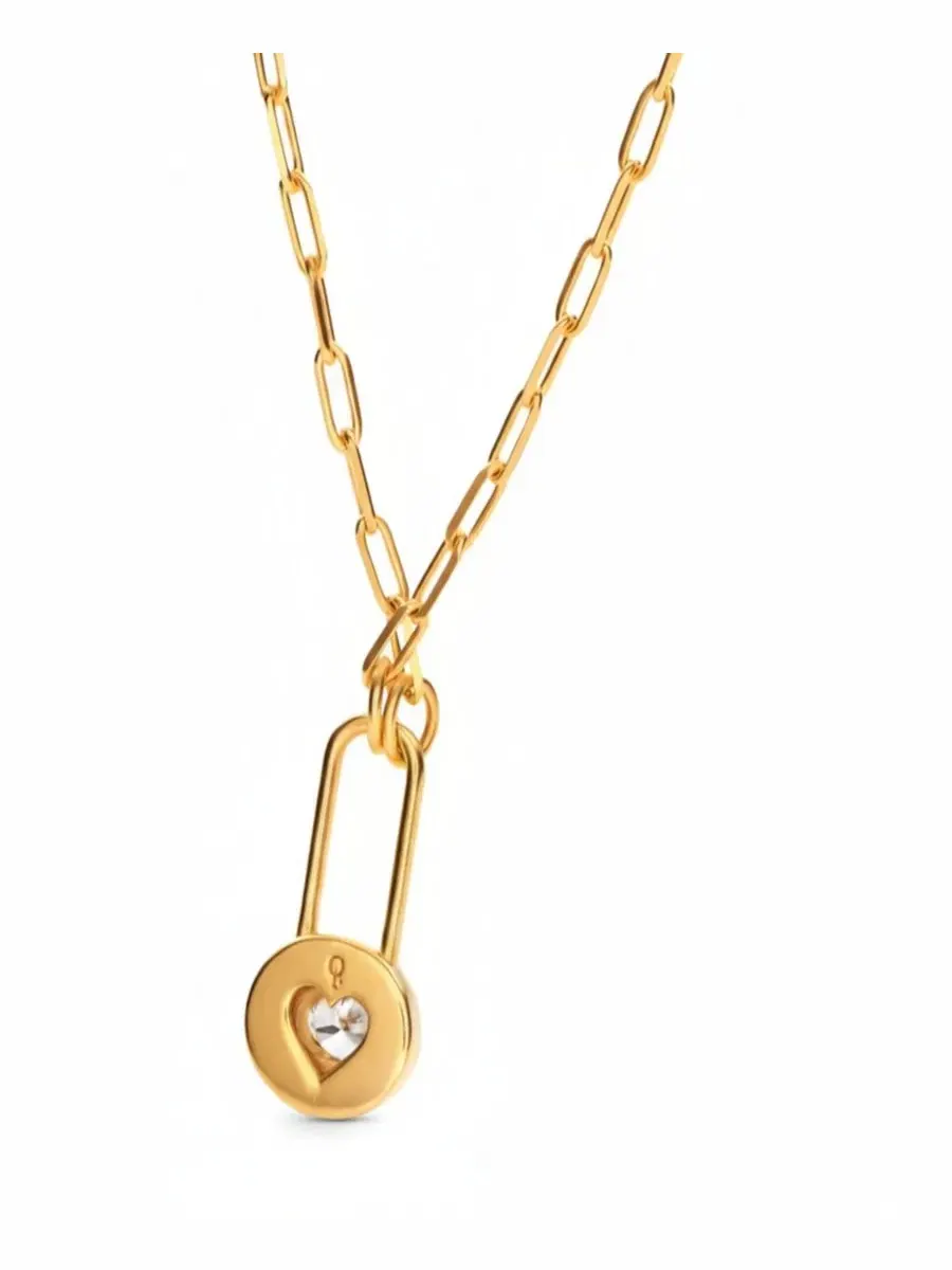 Подвеска с овальным муассанитом Lock & Luna Charm Oak & Luna — изображение 3 из 7, оттенок золотистый